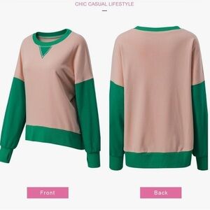 NWT SHEWIN Womens Sweatshirt Casual Long Sleeve Crewneck Pullover Sweatshirts